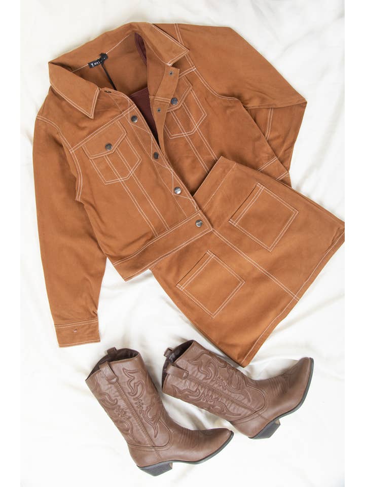 VERY J - Wholesale Skirt - Women's - VE60070BOT-Contrast Color Stitch Mini Skirt9