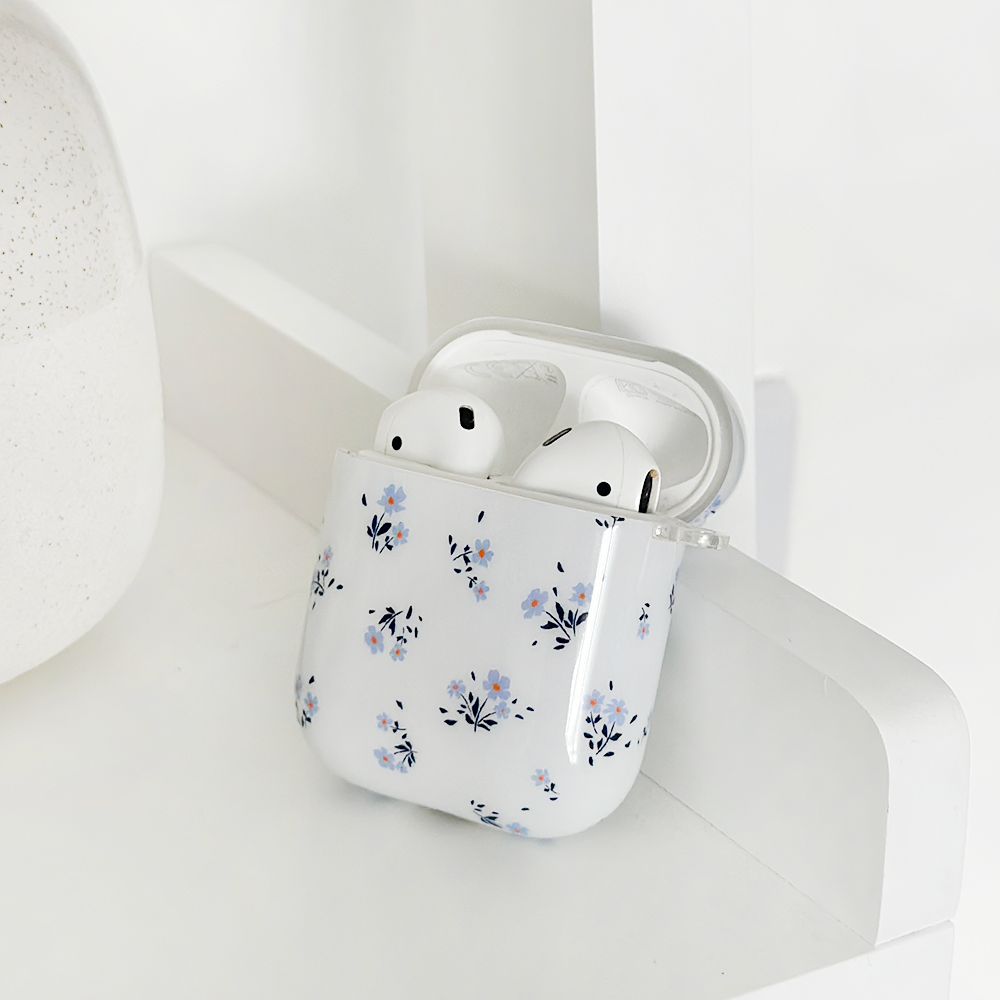 Coconut Lane - Wholesale Earphone/Headphone Case - Women's - Airpods Case - Ditsy Floral Periwinkle1