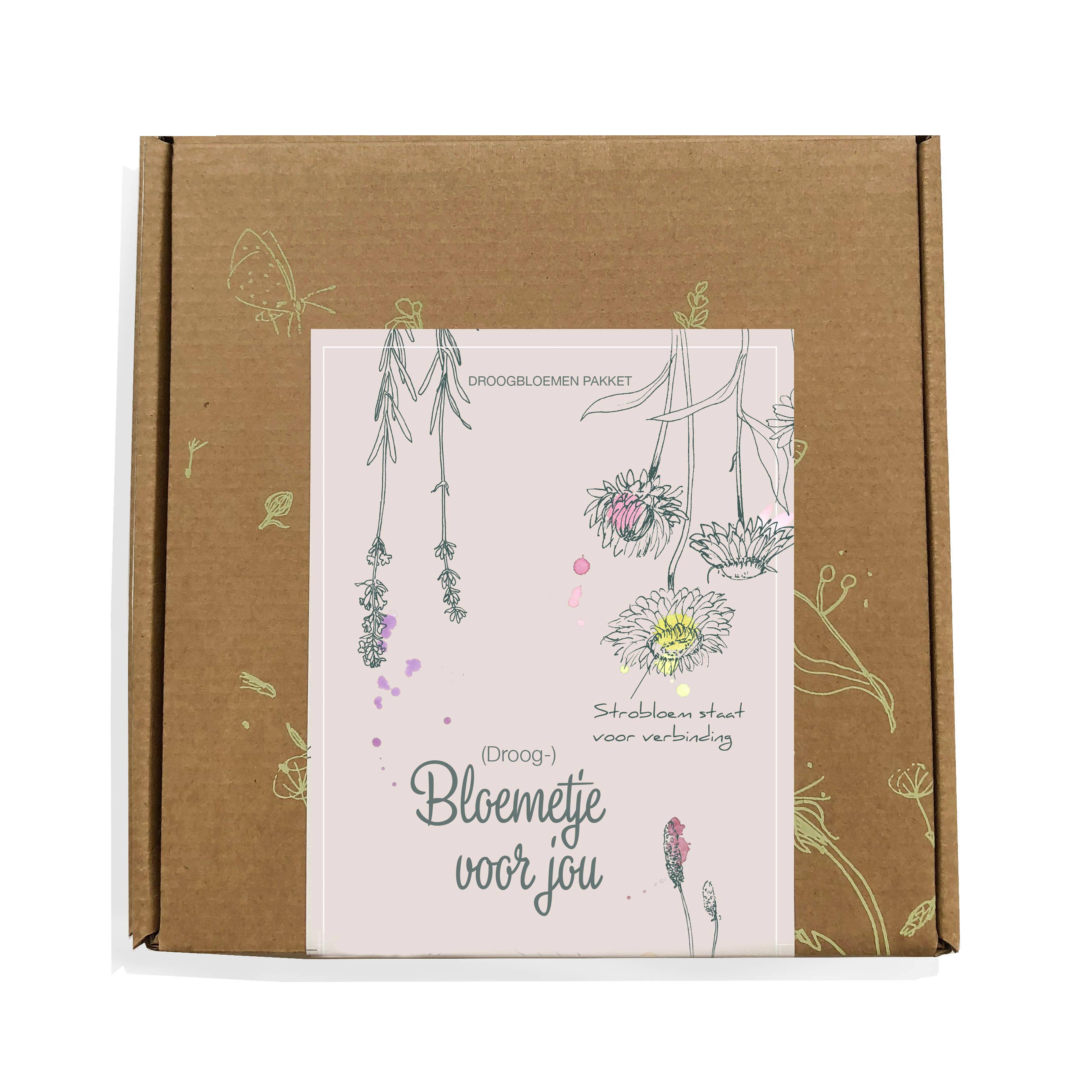 Veer&Moon - Wholesale Dried/Pressed Flowers - Droogbloemen doosje '(droog-) bloemetje voor jou'