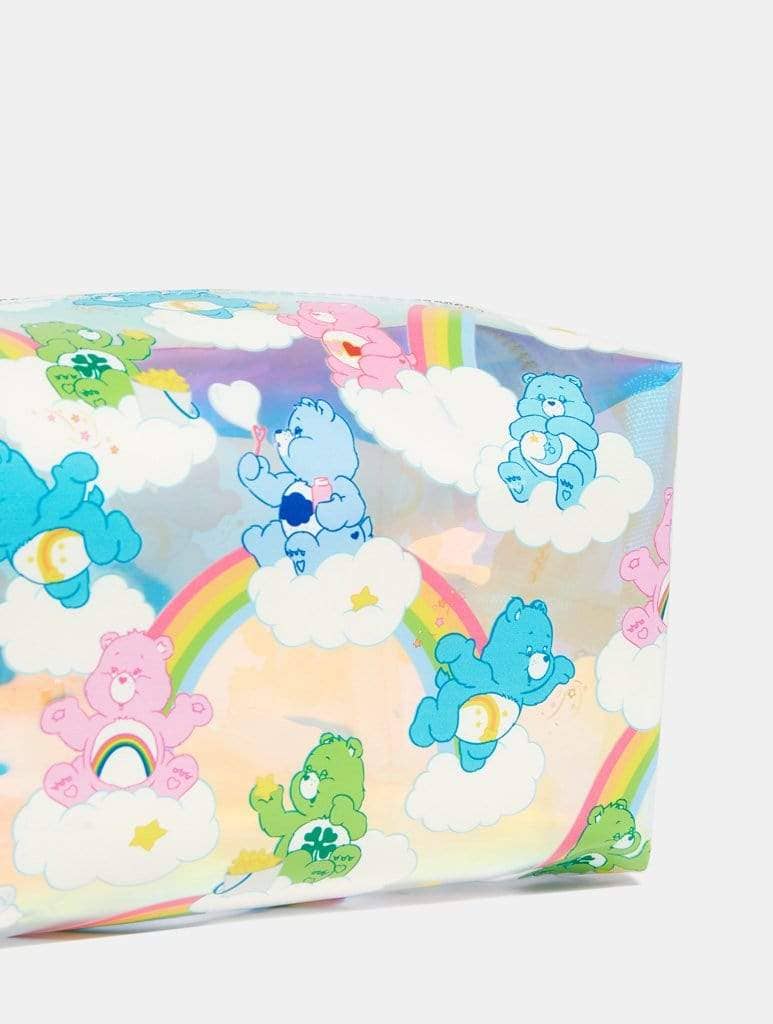 Skinnydip London – bolsa de maquilhagem e cosméticos por atacado – Bolsa de maquiagem holográfica Care Bears x Skinnydip com arco-íris6