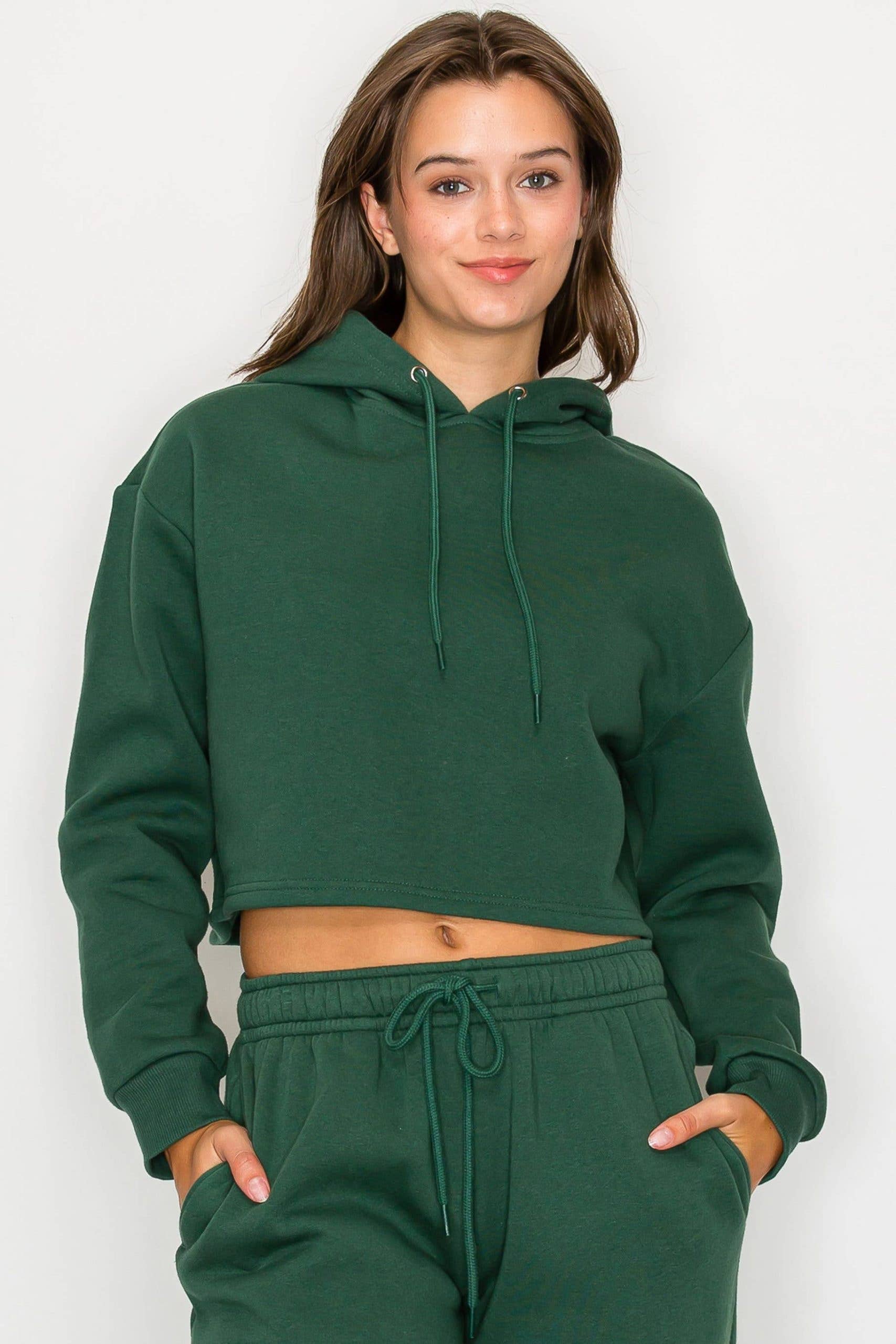 Vanilla Monkey - Wholesale Hoodie - Women's - Cropped Fleece Hoodie Sweatshirt5