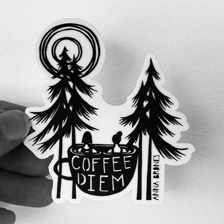 Autocollant "Coffee Diem" pour la vente par Anna Brones
