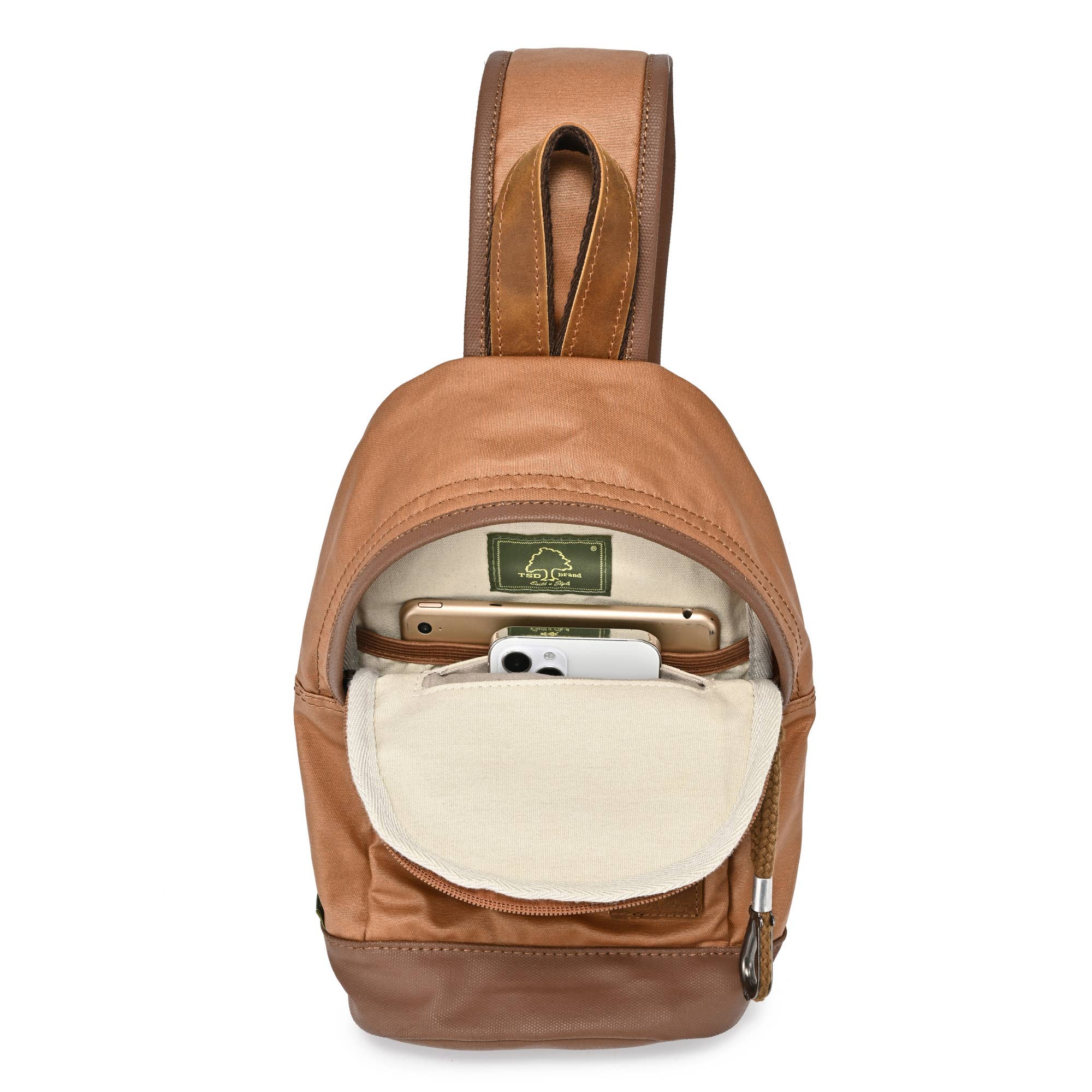TSD Brand – Engroshandel Crossbodytaske - Dame – Urban Light Coated lærred slynge taske2