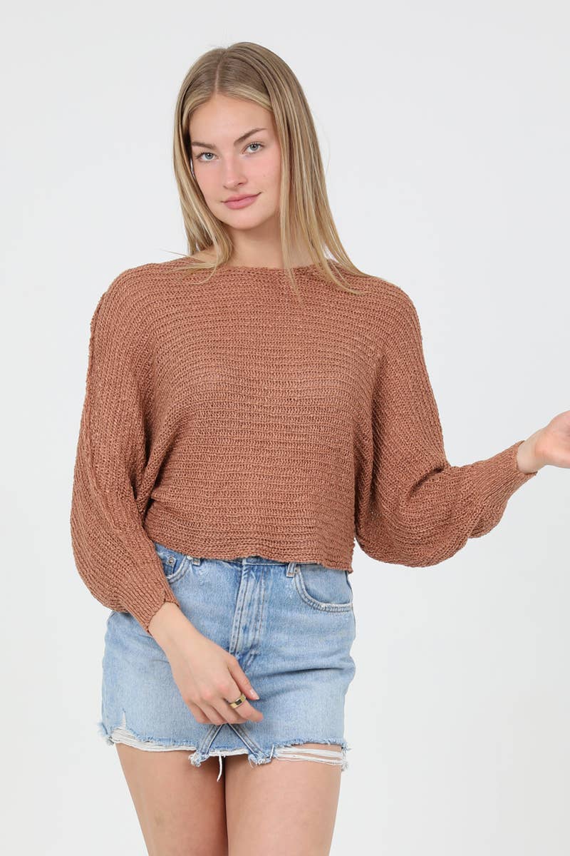 ANGIE - Wholesale Knit Sweater - Women's - XHQ18-ASIS OPEN KNIT LIGHT WEIGHT PULLOVER SWEATER25