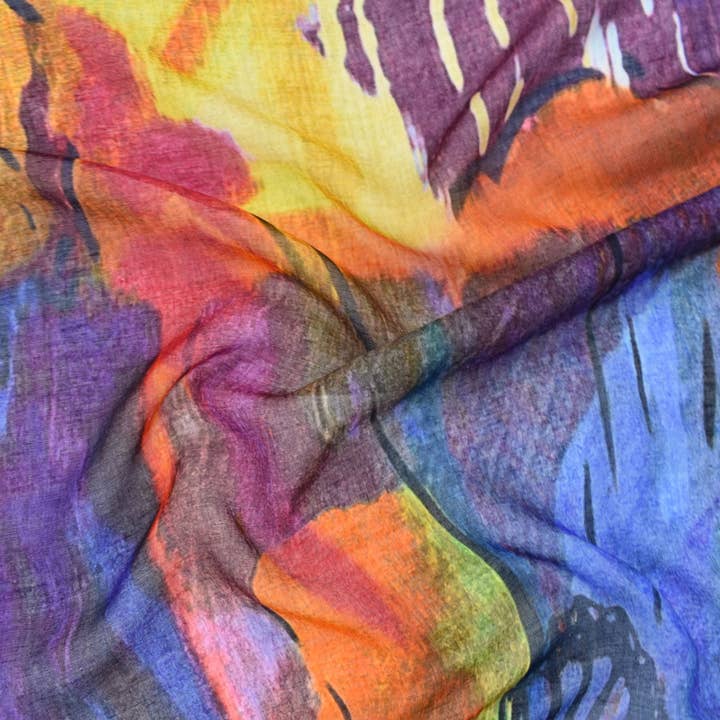 Dupatta Designs - Wholesale Scarf - Women's - Button Artistic Butterfly Scarf4