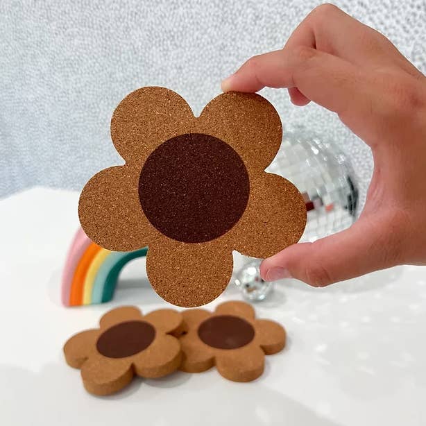 Electric Feels Company - Wholesale Coasters - Flower Coaster | Cork Coaster