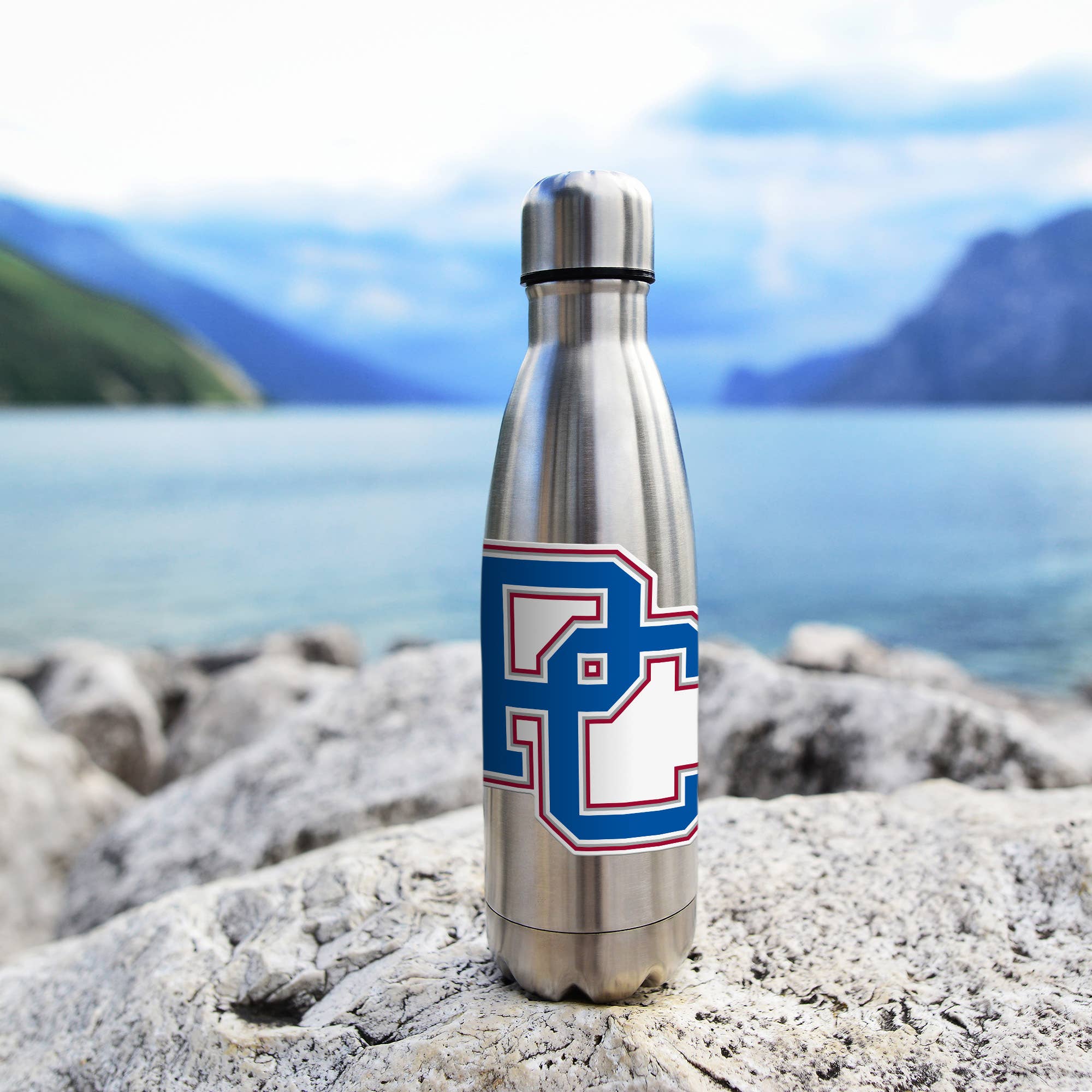 Rico Industries - Vente Breloque décorative pour voiture – unisexe - NCAA Presbyterian Blue Hose Autocollant Découpé Moyen3