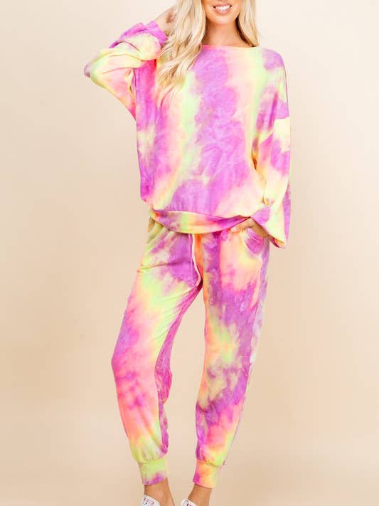 ETP-737 Tie Dye Joggers for wholesale by Emerald Collection
