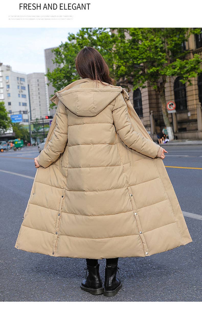 Marayn - Vente Doudoune – femme - Manteau Long Matelassé Chic et Chaud Polyvalent 202414