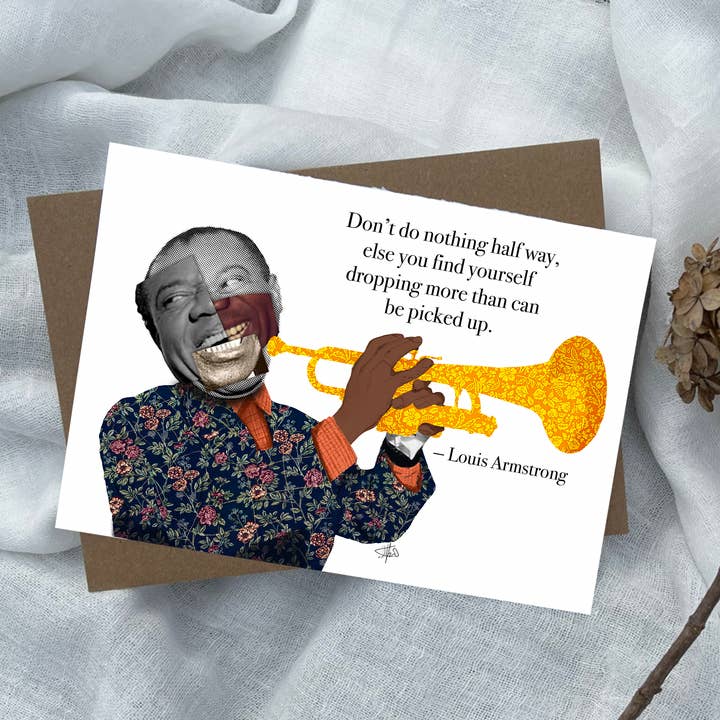Louis Armstrong wenskaart voor wholesale door Dafri Studios