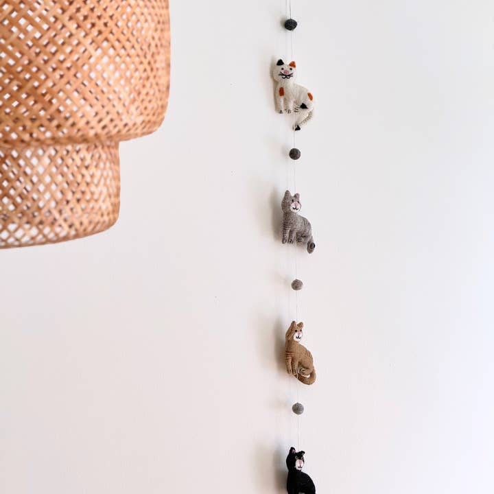 Ganapati - Wholesale Bunting/Garland - Felt Cat Garland2