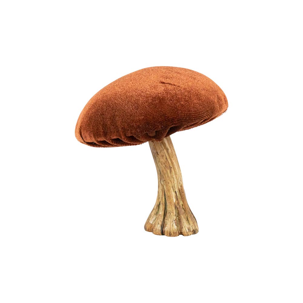 Mars & More - Brand of B Living - Wholesale Decorative Tabletop Object - decor velvet mushroom rust 10cm0