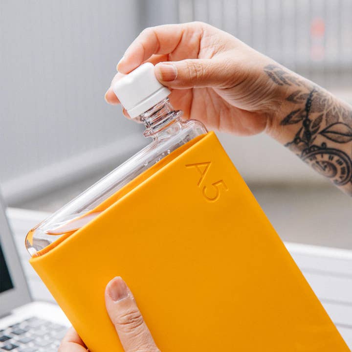 memobottle - Vente Housses de boisson - Pochette en silicone A5 - Mandarin2