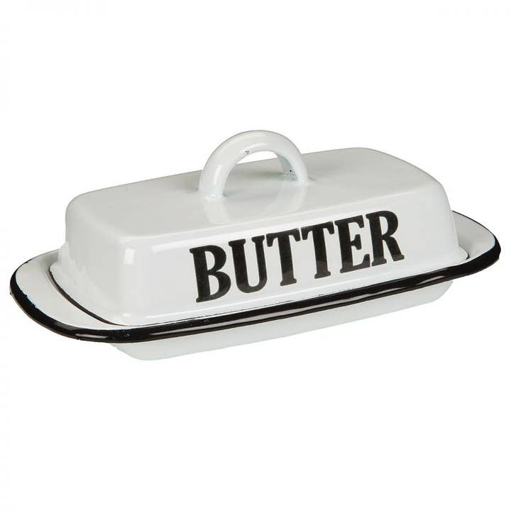 Ambiente Haus - Wholesale Butter Dish - Enamel butter dish