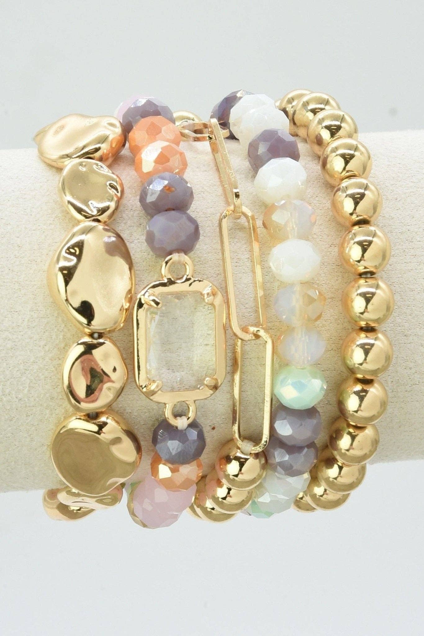 MiMi Wholesale - Wholesale Jewelry Set - CB2191 5 Piece Beaded Bracelet Set2