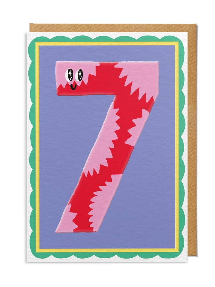 Seventh (7th) Birthday Card — Smiling for wholesale by SANDERS DE ROEPER