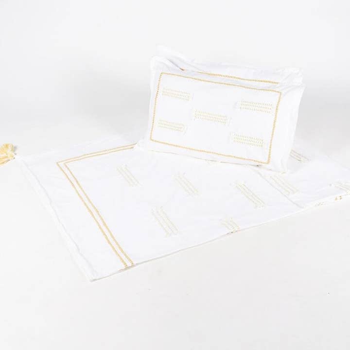 Conjunto de Edredão e Capa de Almofada em Algodão Neutro por atacado de IndieRoots