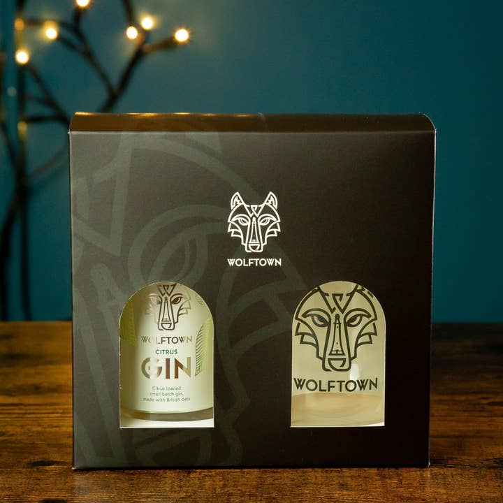 Wolftown Citrus Gin 20cl & Tumbler Gift Set for wholesale by Wolftown
