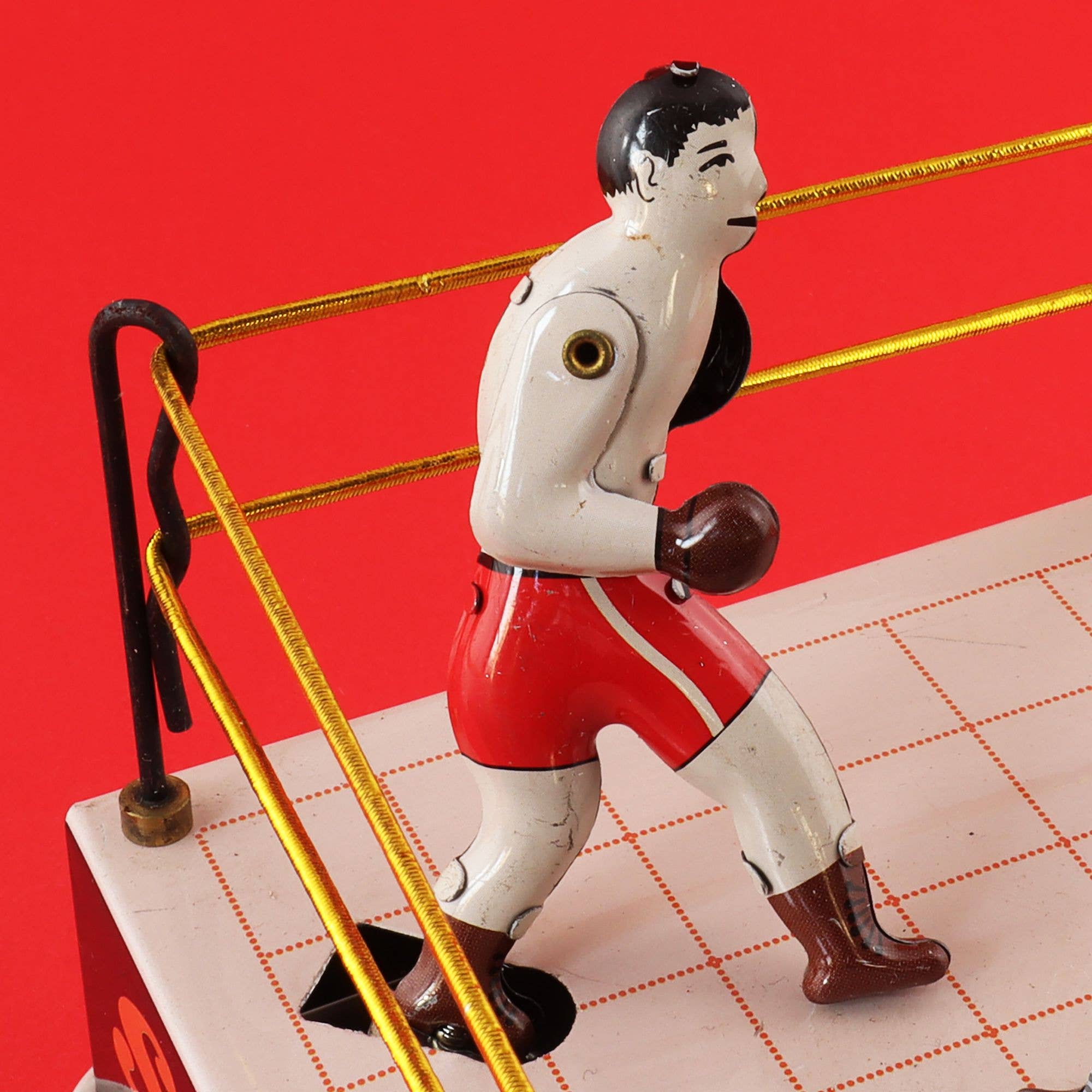 Tribal Trade GmbH – Brinquedo clássico - Crianças por atacado – Brinquedo de lata com boxeadores em ringue de boxe de lata7