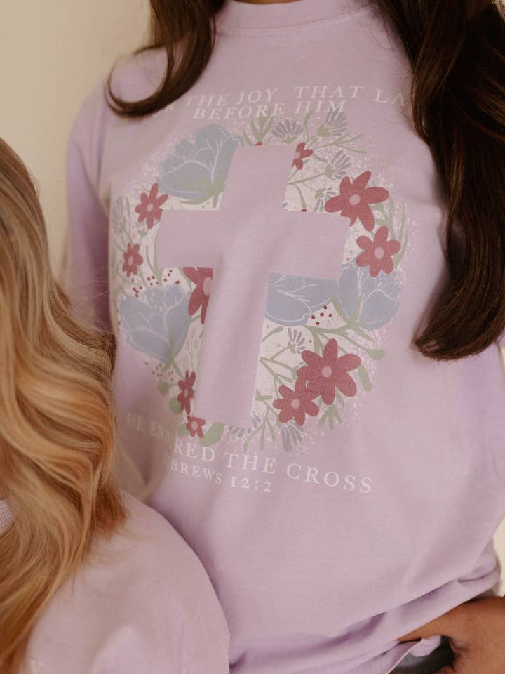 He endured the cross- Easter Graphic Tee for wholesale by Whitney | Chaudoin Creations