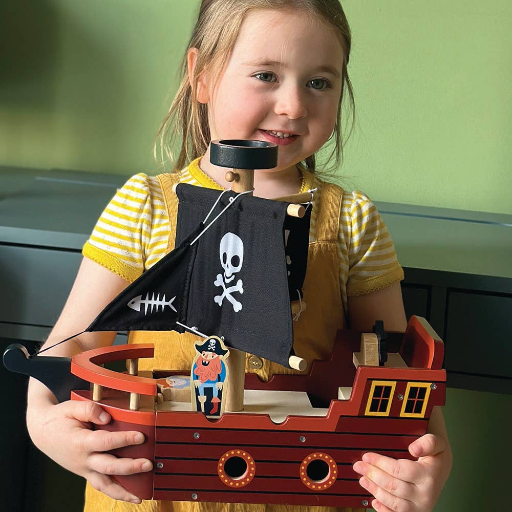 ThreadBear Design UK/EU - Wholesale Wood Toy - Kids - Mentari Fishbones Pirate Ship4