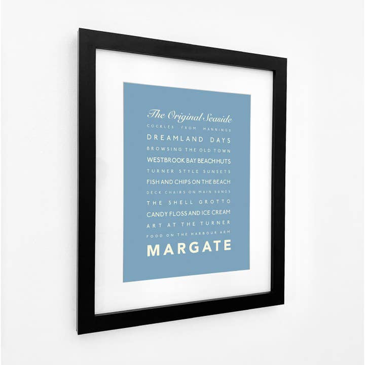SeaKisses – wholesale Art print – Margate Typographic Print1