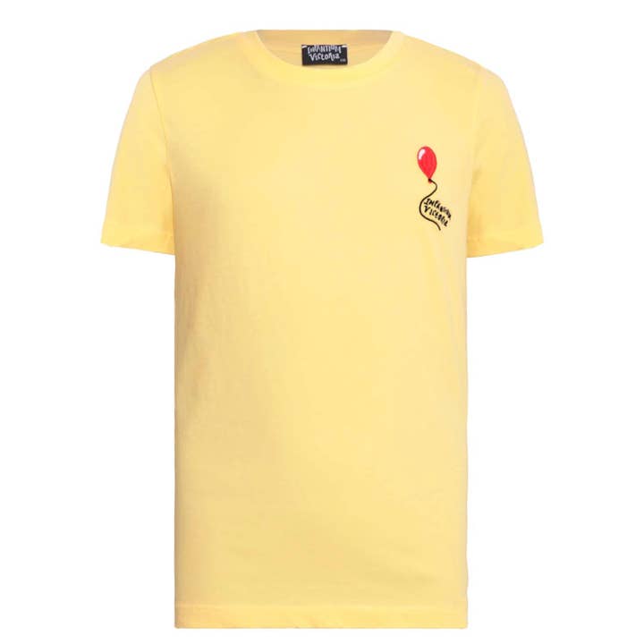 Kids T Shirt in Yellow with Embroidery for wholesale by Infantium Victoria