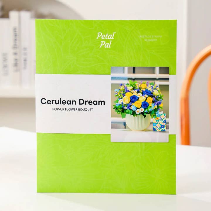 PetalPal - Wholesale Everyday Greeting Card - Cerulean Dream Pop-Up Bouquet