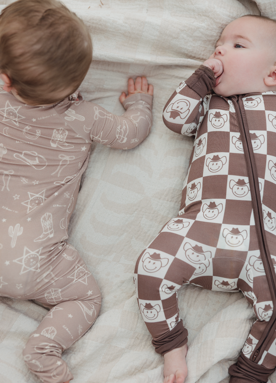 Lil Krew & Co - Wholesale Sleepsuit - Baby - Howdy Cowboy Bamboo Zip Pajamas5