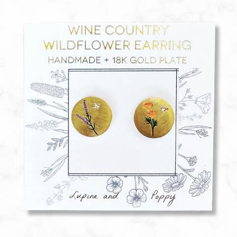 Pendientes de flores silvestres de Wine Country para venta al por mayor de Olive and Poppy