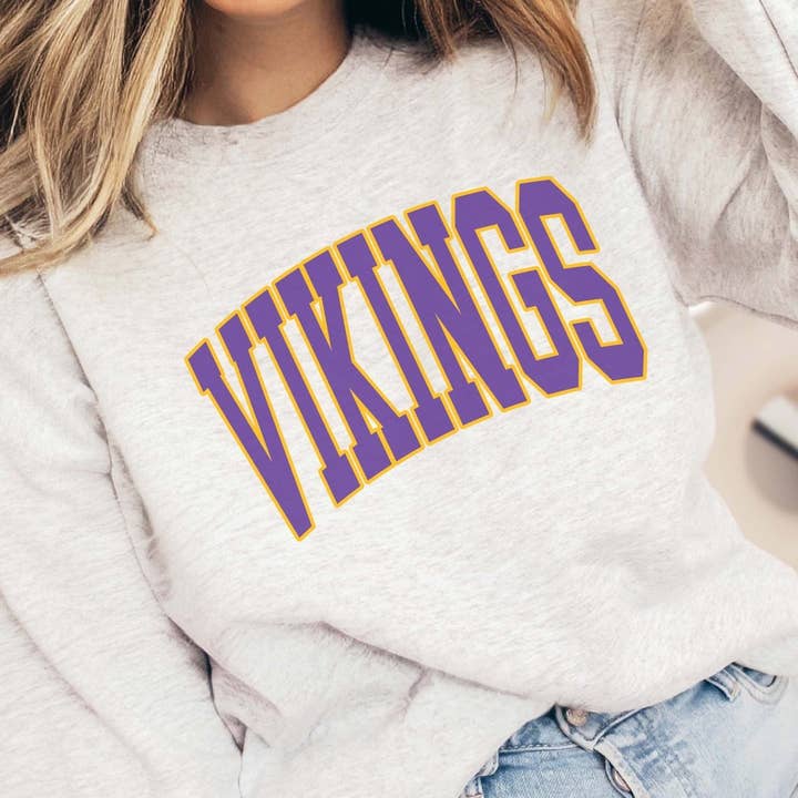 Limeberry Designs - Wholesale Graphic Sweatshirt - Women's - Vikings Graphic Sweatshirt1