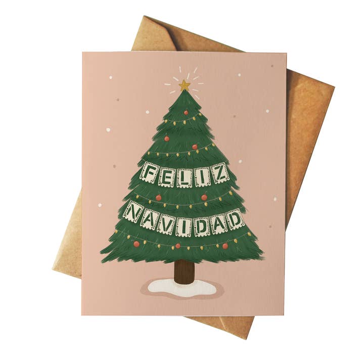 Feliz Navidad Tree for wholesale by Mazapan Paper Co.