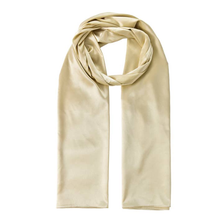 Emilie collection - Wholesale Wrap - Women's - Long satin scarf off white1