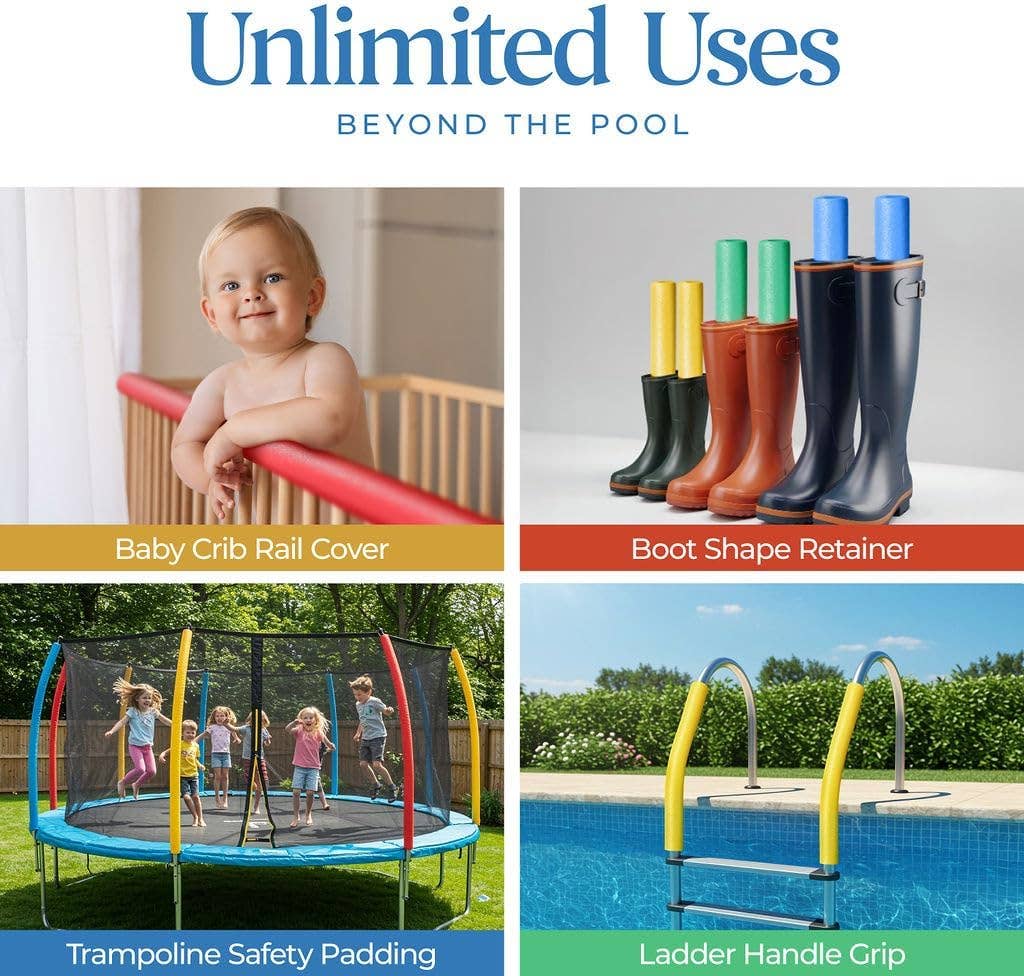 Play22 - Vente Jouet de plage/piscine - Enfant et bébé - Lot de 12 frites de piscine en mousse multicolores5