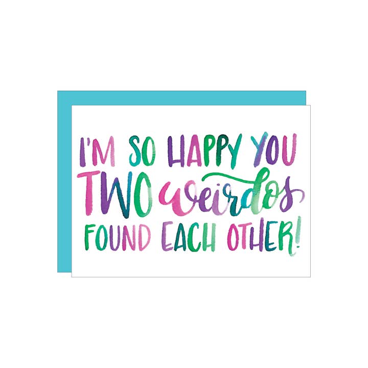 Tarjeta de felicitación con dos bichos raros para venta al por mayor de Katie Elizabeth Lettering