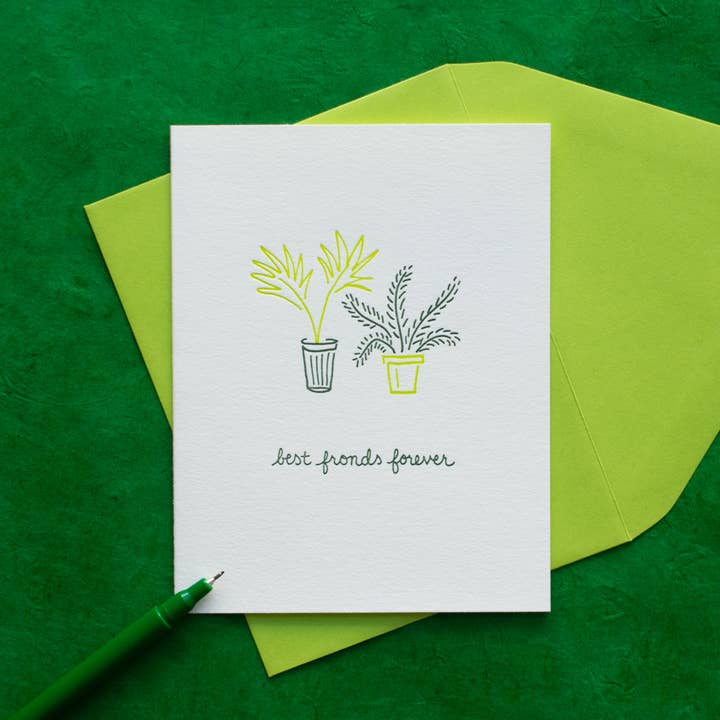 Best Fronds Forever Greeting Card for wholesale by Albertine Press