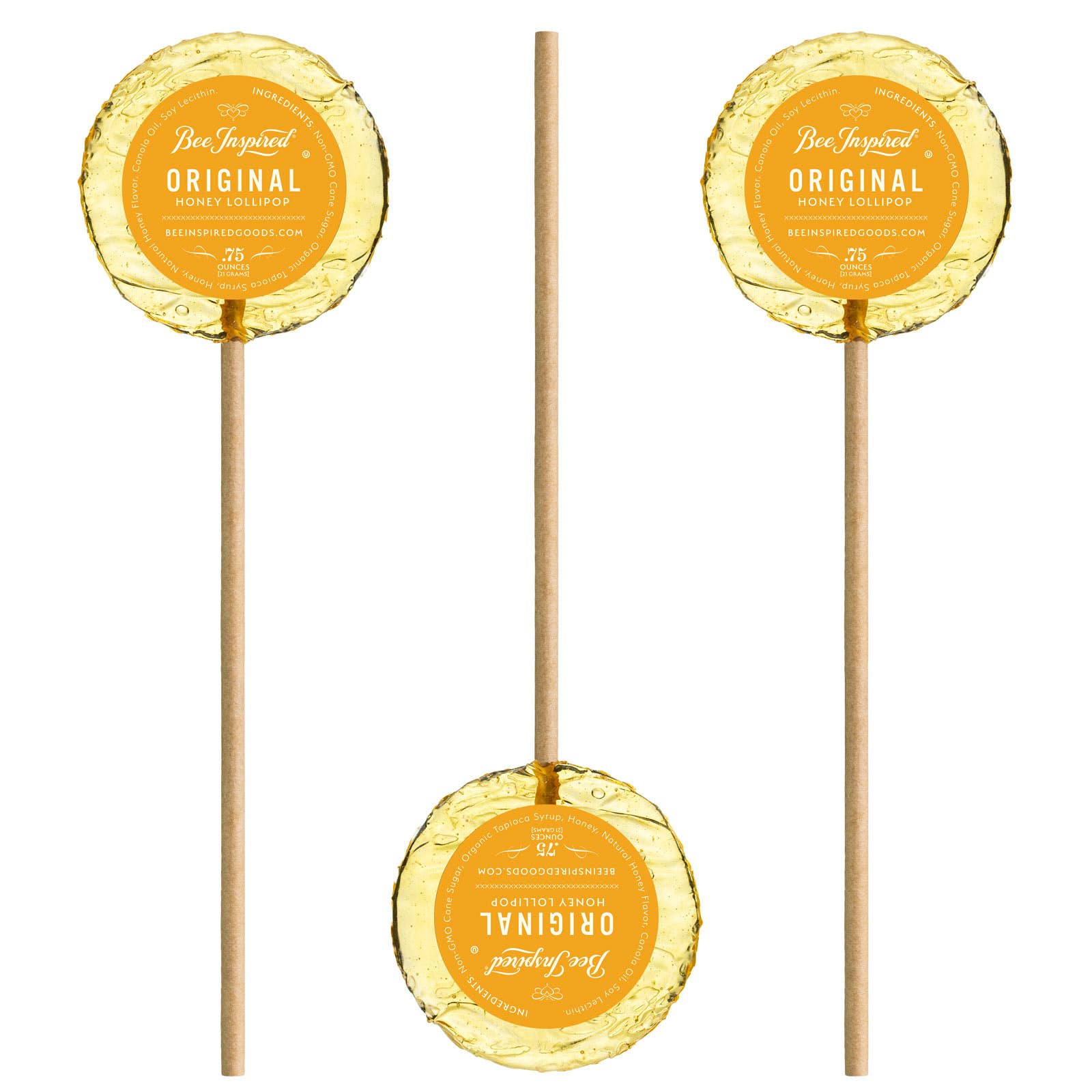 Bee Inspired - Wholesale Lollipop - Honey Lollipops - Handmade, Kosher Pops | Box of 5016
