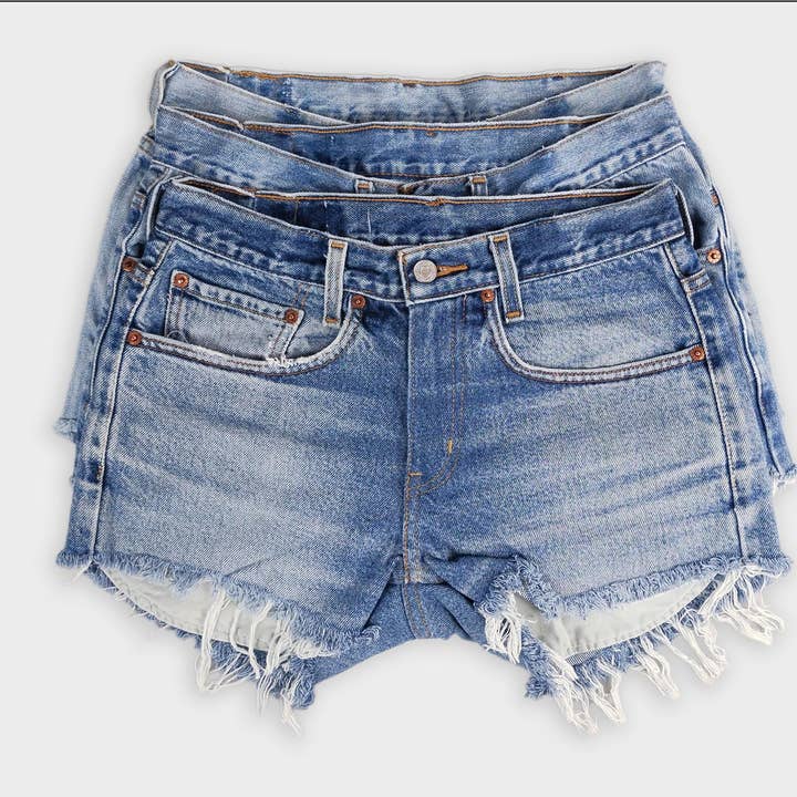 Sun's Out! - Wholesale Shorts - Women's - Low-Rise Upcycled Denim Shorts - Original