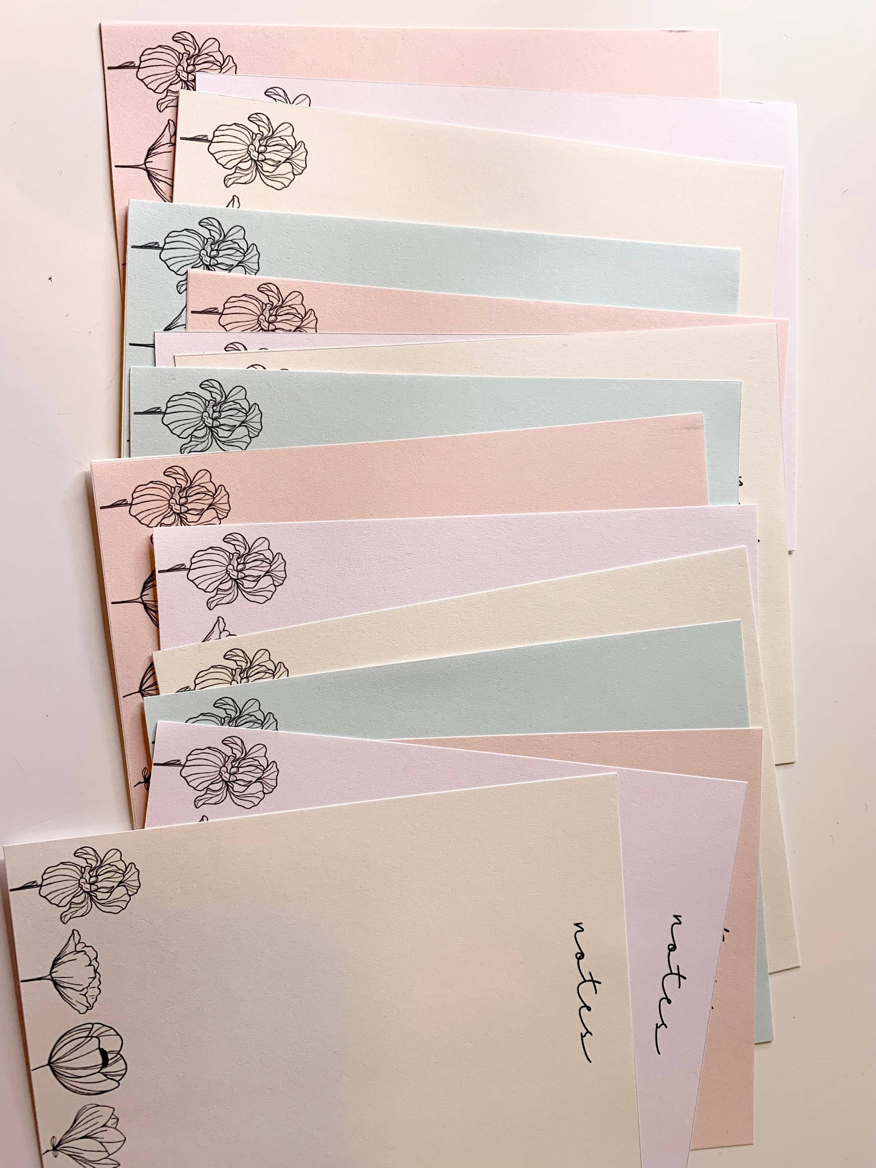 AMW the studio - Wholesale Notepad - 4 Color Flowers 4.25"x5.5" Notepad1