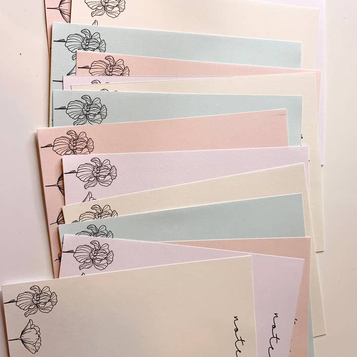 AMW the studio - Wholesale Notepad - 4 Color Flowers 4.25"x5.5" Notepad1