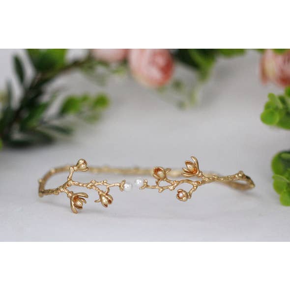 Magnolia Branch Floral Choker for wholesale by Avigail Adam