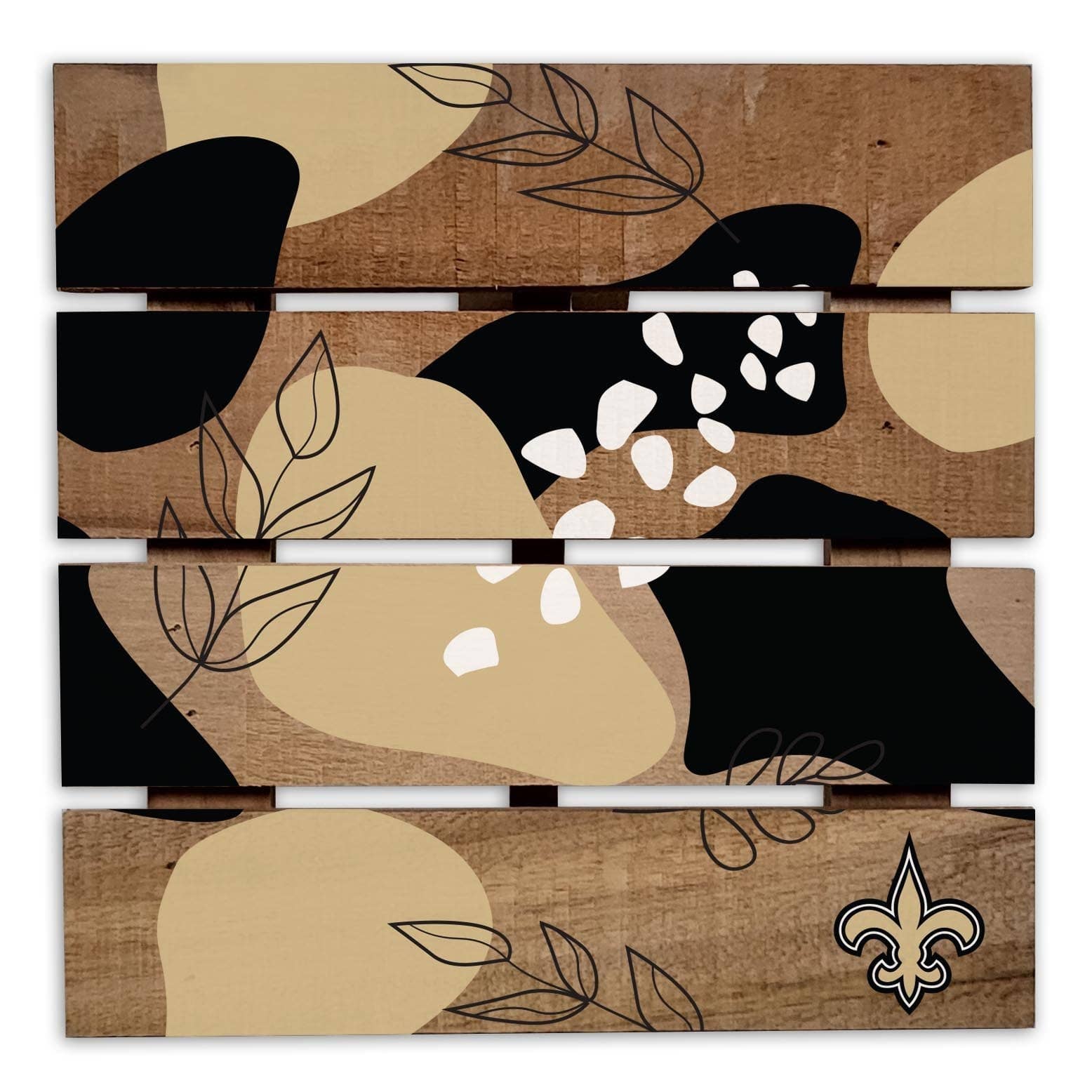 Fan Creations - Wholesale Trivet - New Orleans Saints Abstract Floral Trivet Hot Plate0