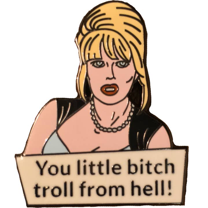 Absolutely Patsy Stone Enamel Pin for wholesale by twistedEGOS llc