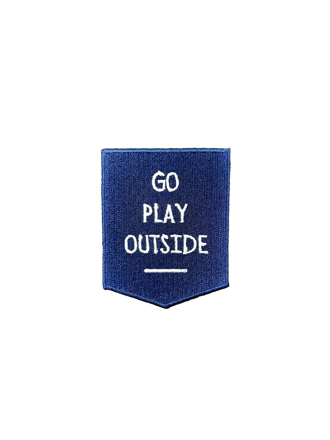 Field Trip Threads - Wholesale Patch - Navy Go Play Outside Iron-On Patch Embroidered Patch Nature 1