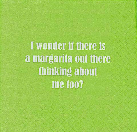 Mary Phillips Designs - Wholesale Disposable Napkin - NAPKIN - I Wonder If There Is A Margarita Out There Thinking