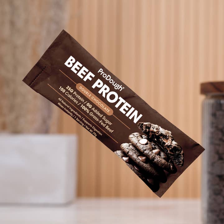 HydroBeef Protein Powder - Single Serving Stick Packs for wholesale by ProDough Protein Bakeshop