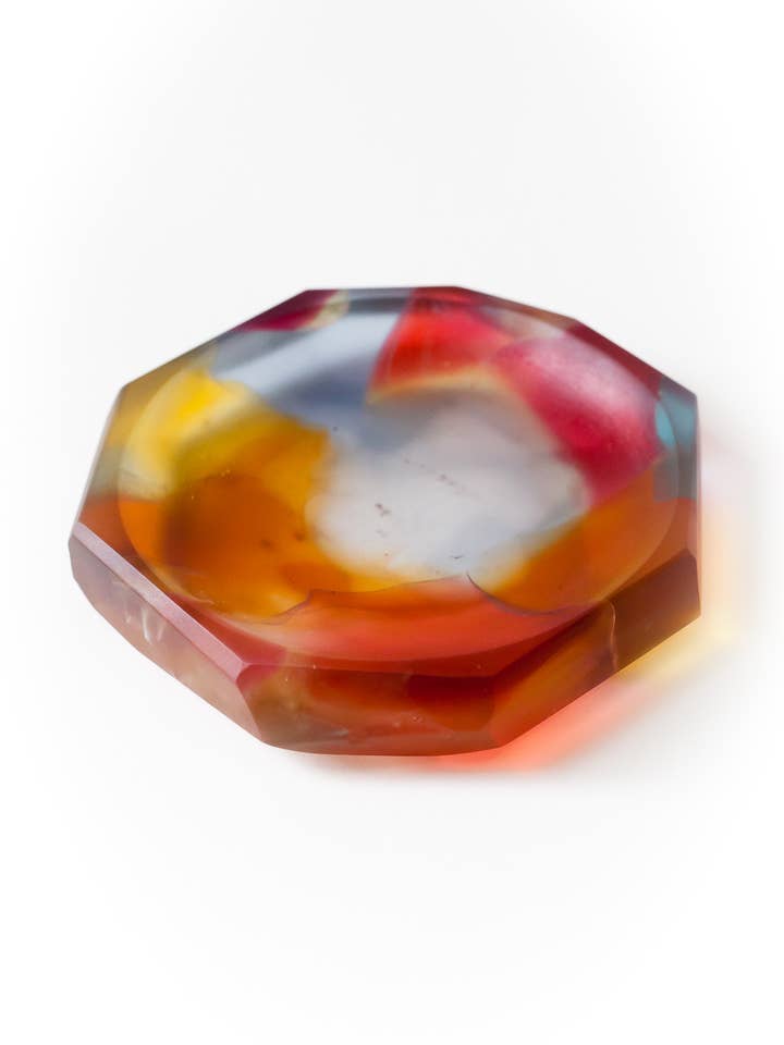 Multicolor Recycled Glass Catch-All Dish for wholesale by Morgan Gilbreath