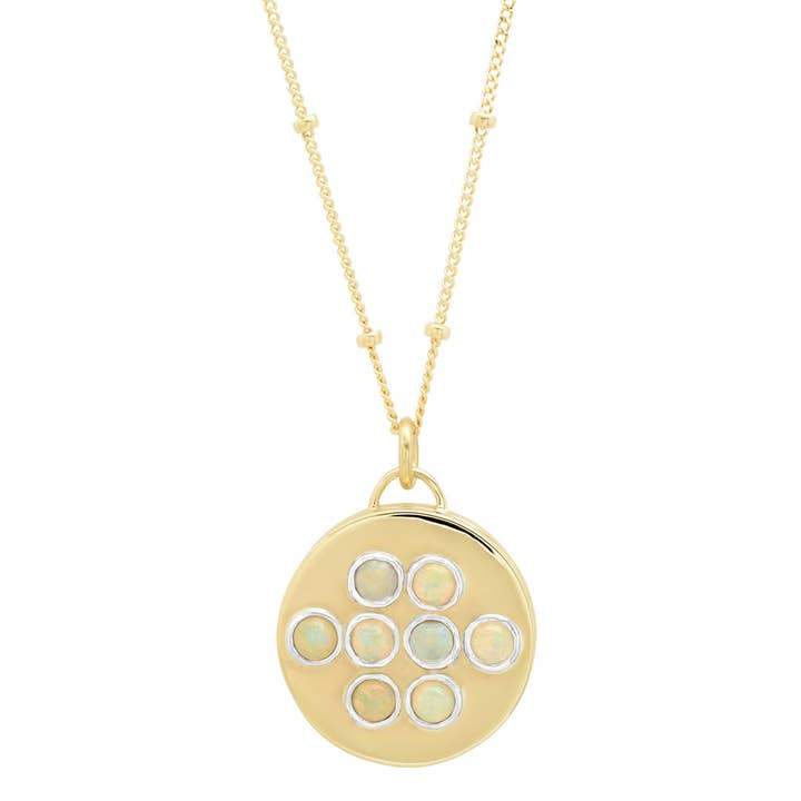 "Love Locket" Pendant - 14K gold & Opals for wholesale by Elliot Young Fine Jewelry