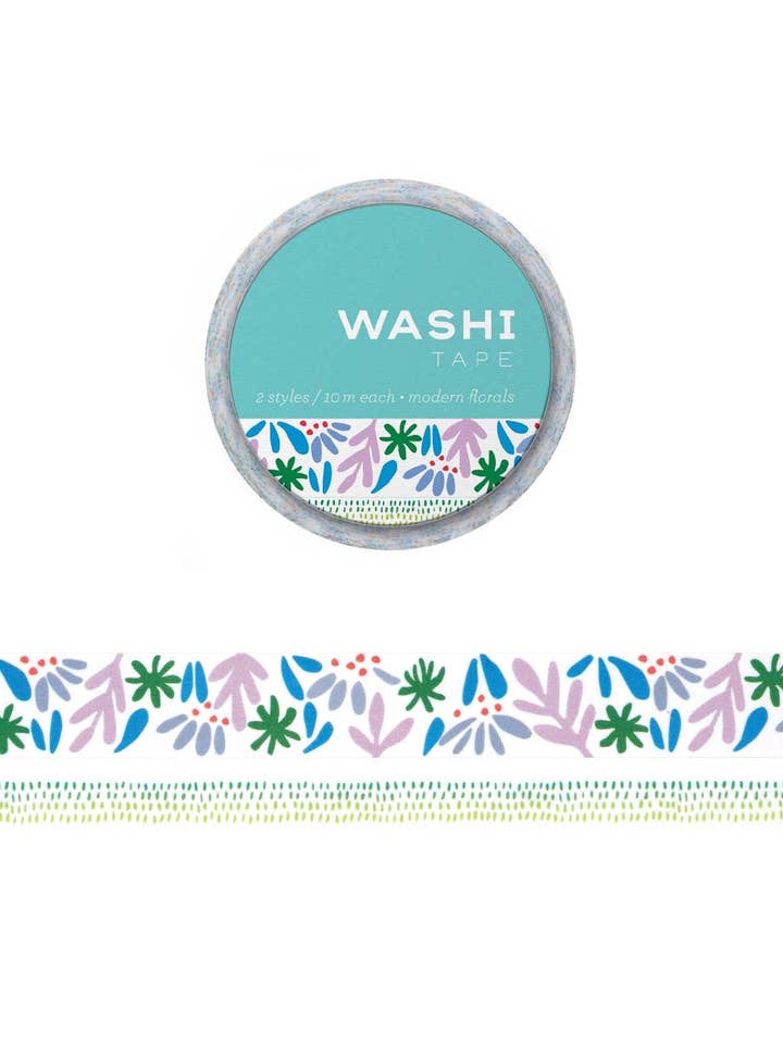Modern Florals Set of 2 Washi Tape for wholesale by Girl of All Work