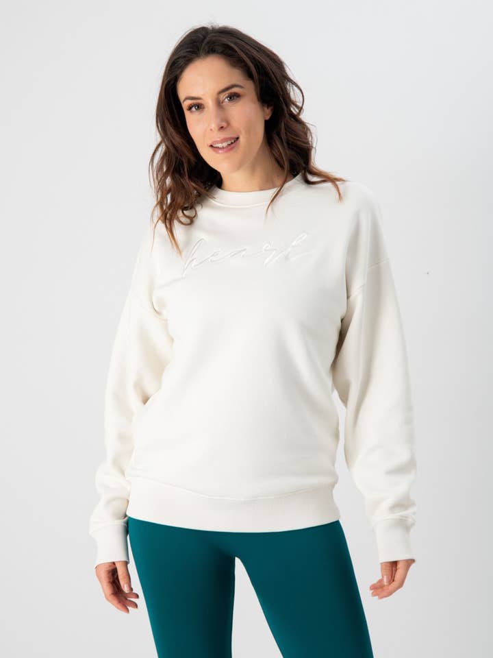 Felpa Oversize Donna – Amber Girocollo Vanilla | Heart and Soul for wholesale by HEART and SOUL